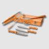 Kit de Facas e Utensílios para Churrasco com Estojo de Madeira