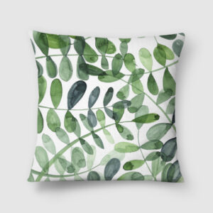 Almofada Decorativa Folhagens Verdes – Estilo Natural